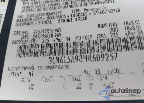 2017 Lincoln Mkz Premiere z USA, uszkodzony, nr VIN 3LN6L5A98HR609257